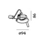 Иконка Wever&Ducre 112310B0 DEEP ADJUST 1.0 MR16 B встравиевый потолочный светильник